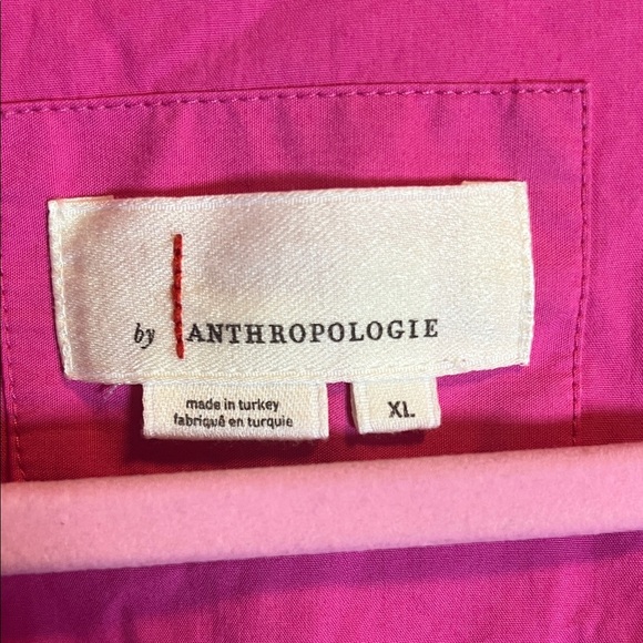 Anthropologie Fuchsia Button-Down Shirt - Picture 2 of 4
